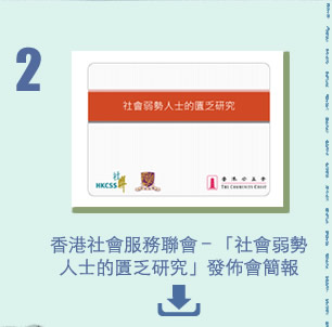 香港社會服務聯會 – 「社會弱勢人士的匱乏研究」發佈會簡報
