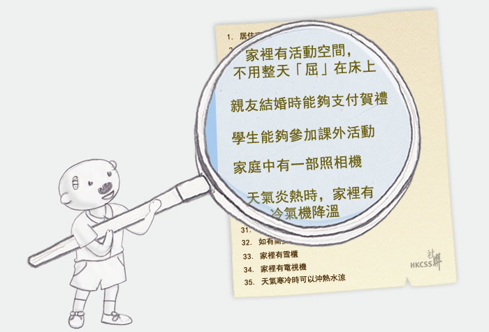 圖片—香港人同意的35項生活必需條件